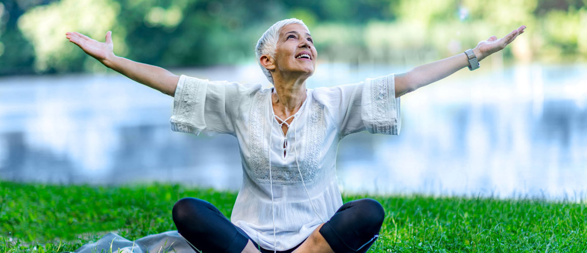 Woman practising mindfullness