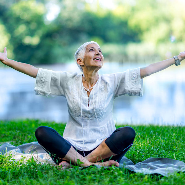 Woman practising mindfullness