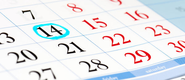 Dates on a calendar
