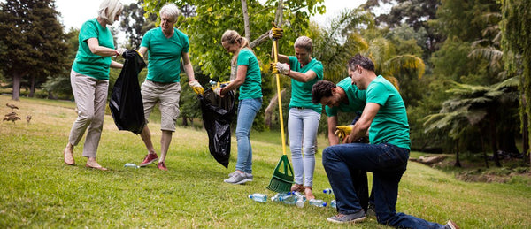 Group of elderly volunteers