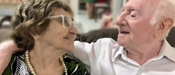 old couple enjoying summer