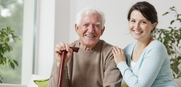 Elderly parent with daughter
