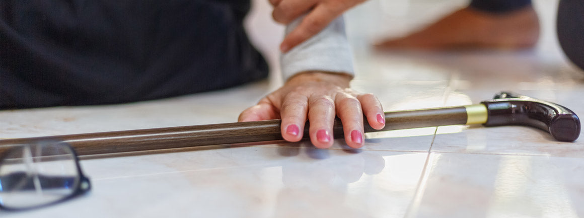 Teenager help elderly grandparent