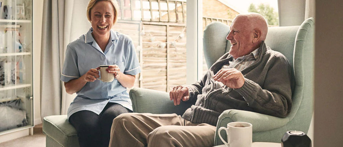 Elderly man with homecare