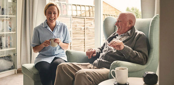 Elderly man with homecare