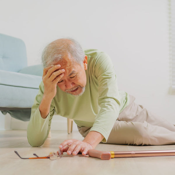 Elderly man having a fall