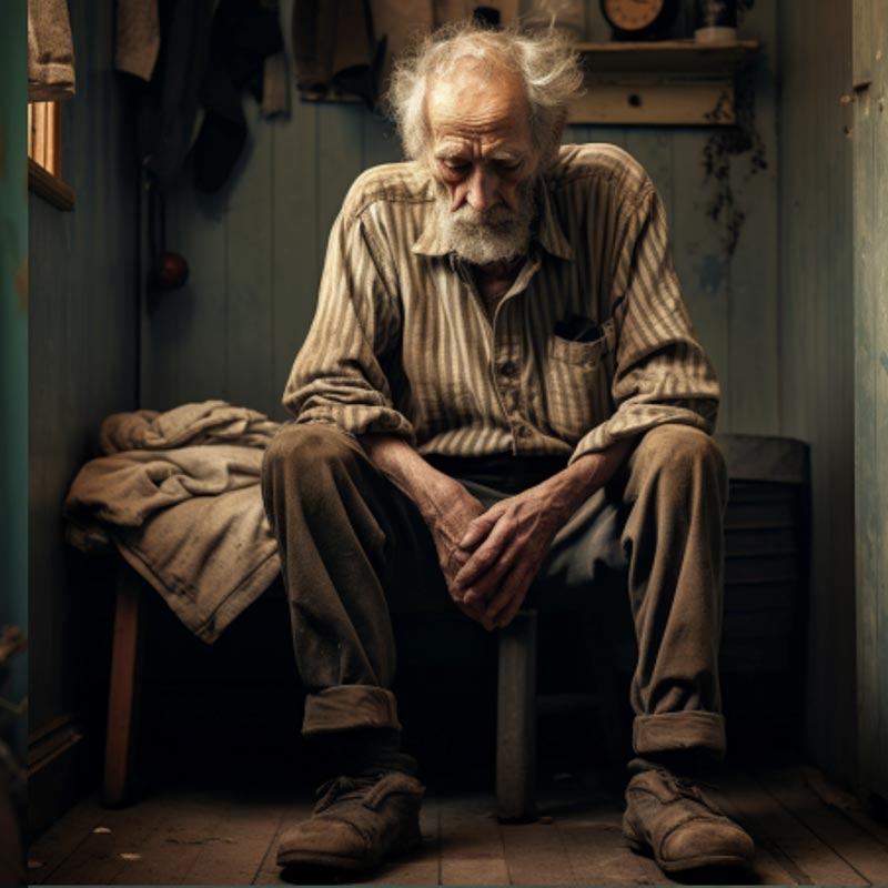 AI generated images of elderly fraility