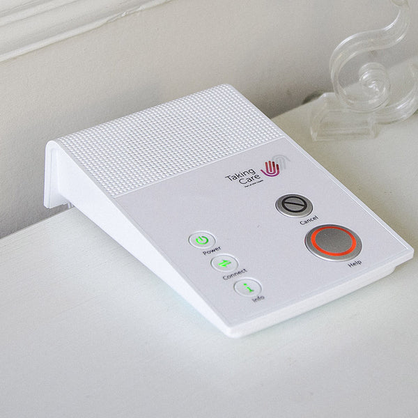 The base unit has a powerful speaker and and will even work in a power cut. It does not need a telephone landline.