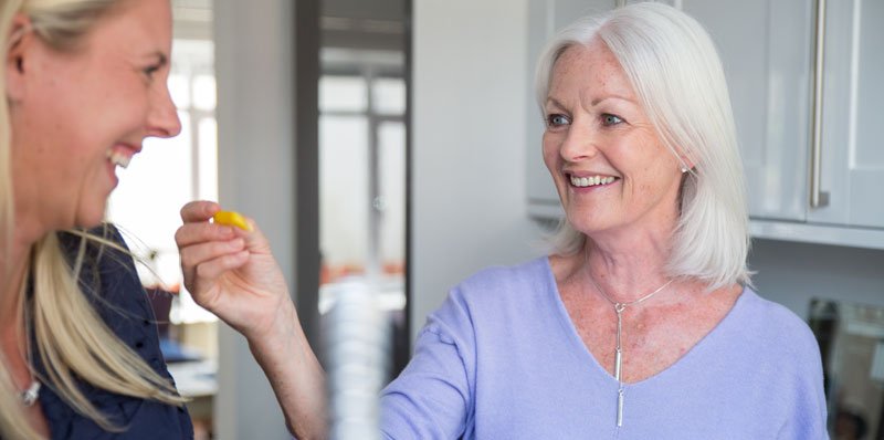 Older lady with daughter