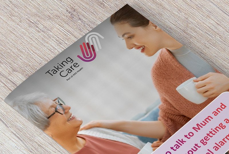 Elderly care guide on table