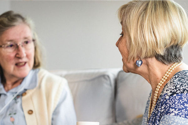 Personal alarm customers talking