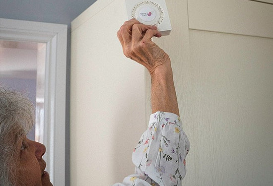 Taking Care Sense being placed on shelf