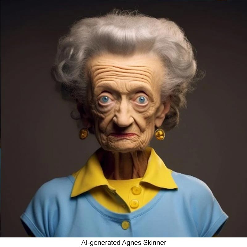 AI-generated Simpsons character
