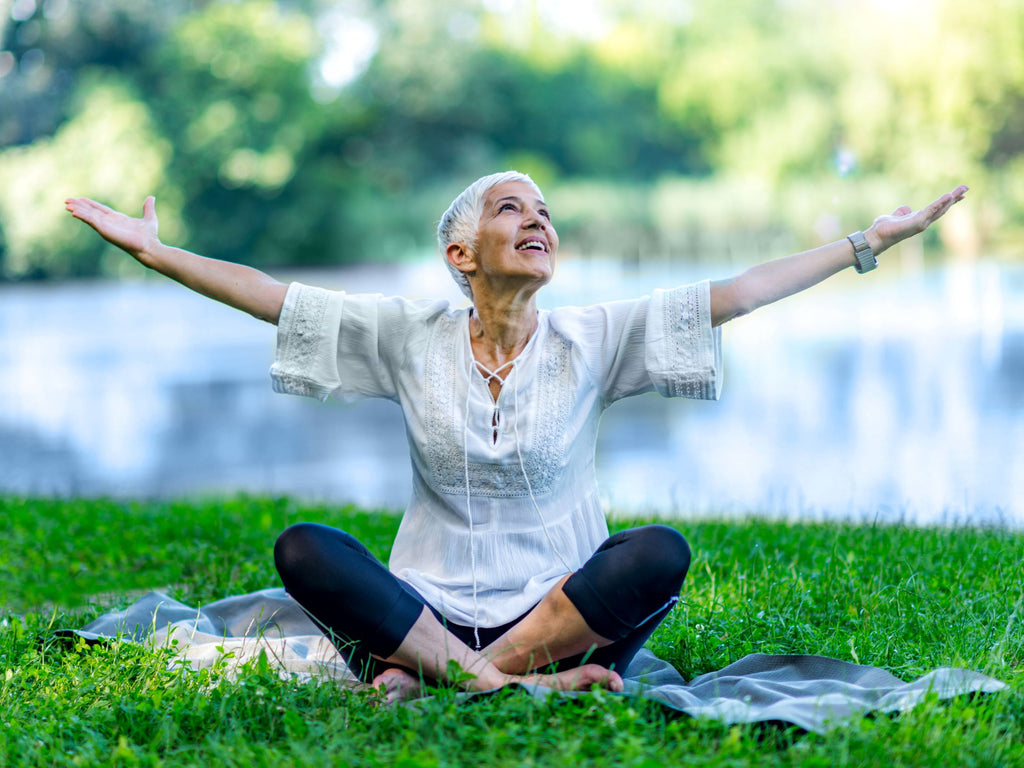 Woman practising mindfullness