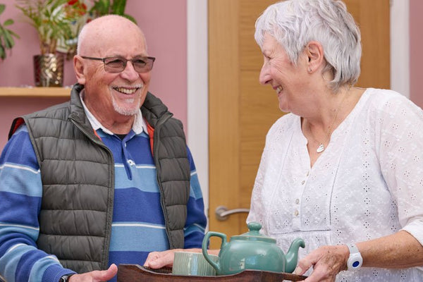 Older couple with careco alarm