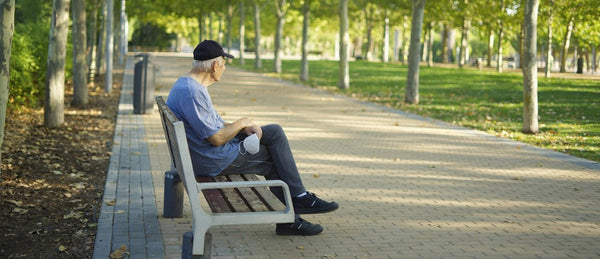 Elderly man alone