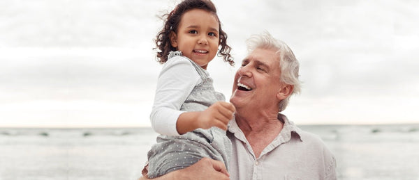 Elderly man on holiday