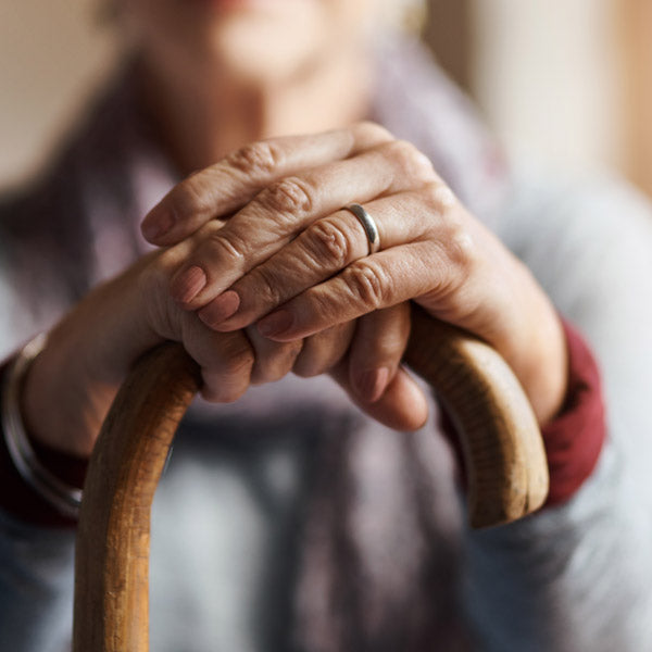 Elderly woman in nursing home or care home