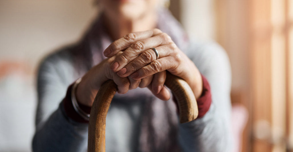 Elderly woman in nursing home or care home