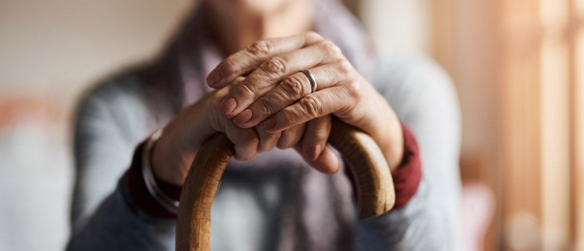 Elderly woman in nursing home or care home