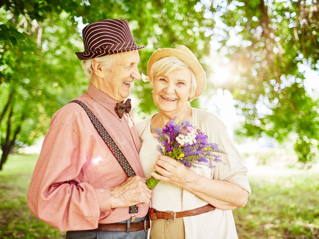 Senior couple in a new relationship