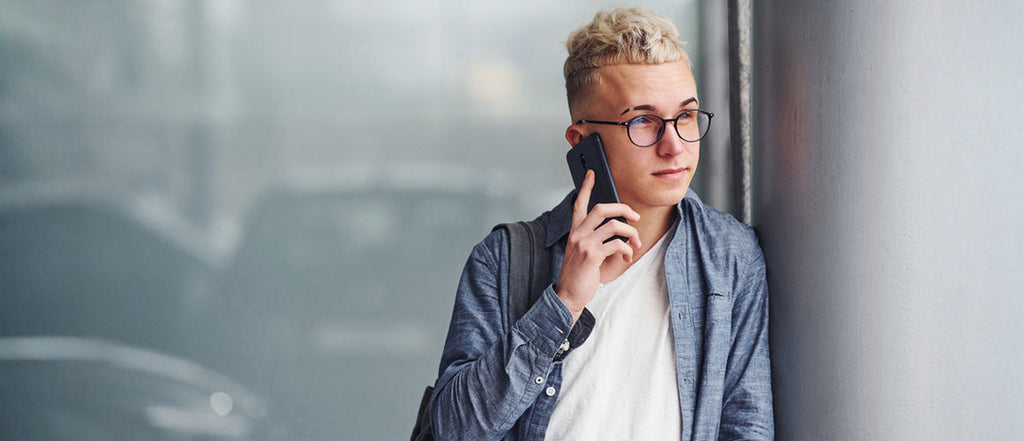Young person on phone