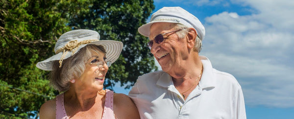 Elderly couple in the sun