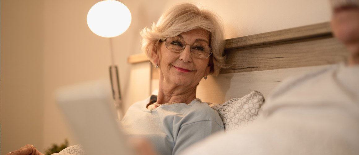Older couple in bed