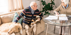 Elderly couple at home