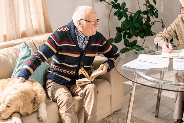 Elderly couple at home