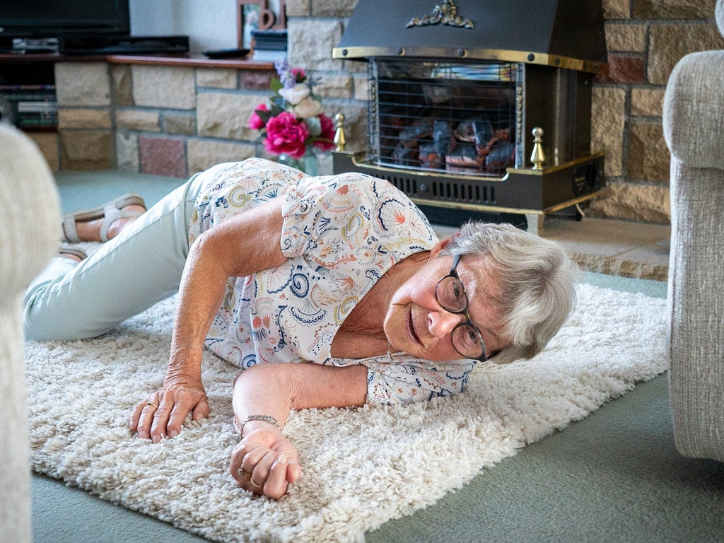 Elderly woman had a fall at home