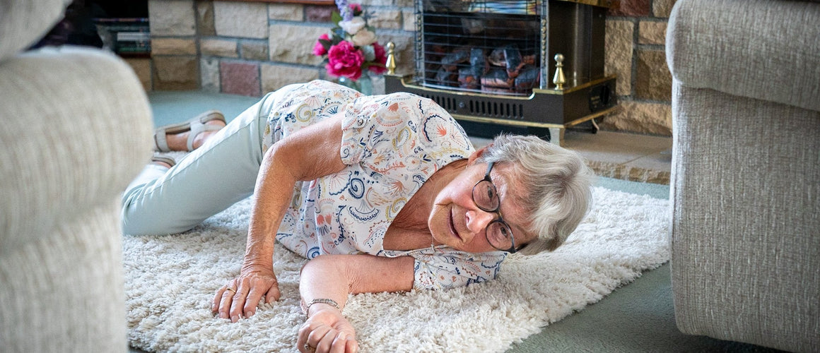 Elderly woman had a fall at home