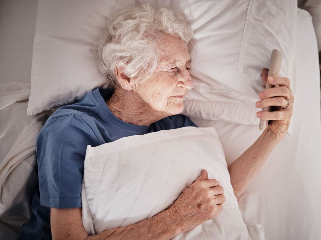 Elderly woman not able to sleep at night