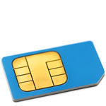 Blue SIM card