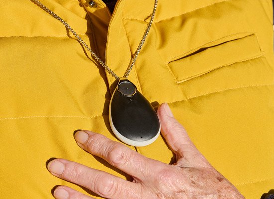 Close up of alarm button