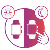 Icon showing 24 hour monitoring