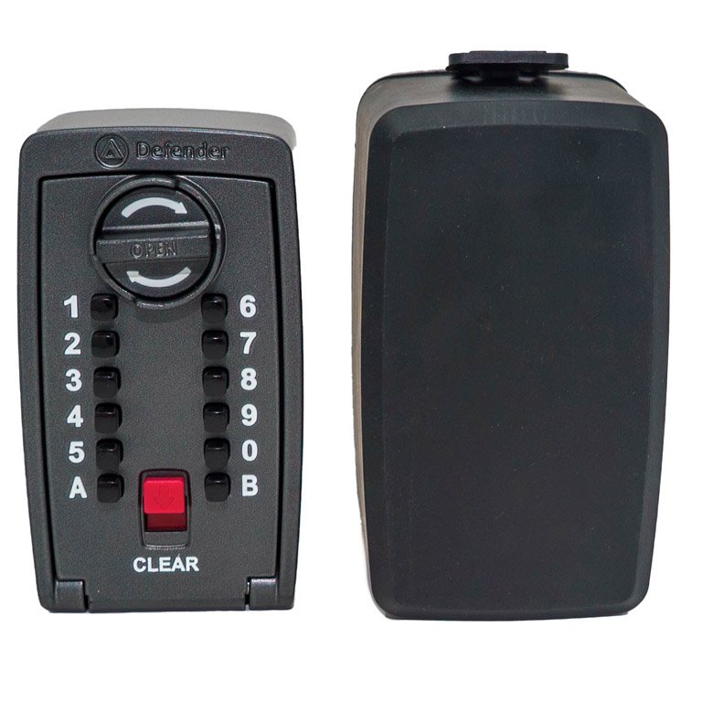 Front and rear view of key safe