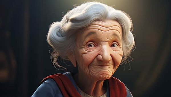 Snow White elderly lady