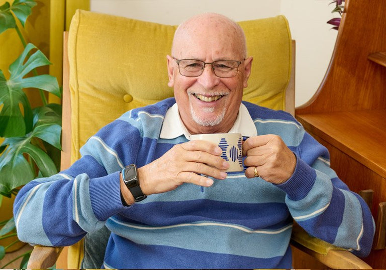 Man sat in chair