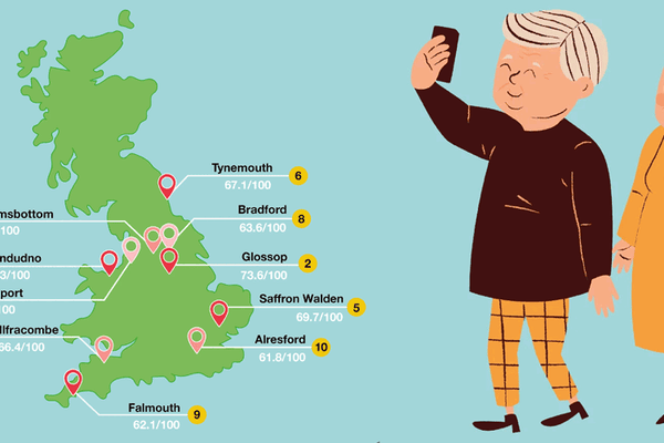 Map showing best places to retire