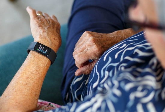 Lady with Fitbit