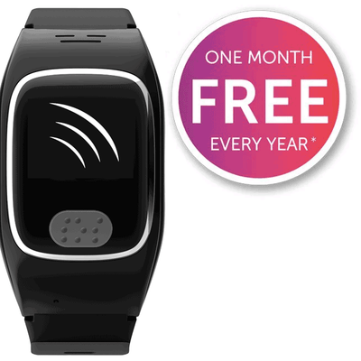Dementia Tracker Watch on person's wrist