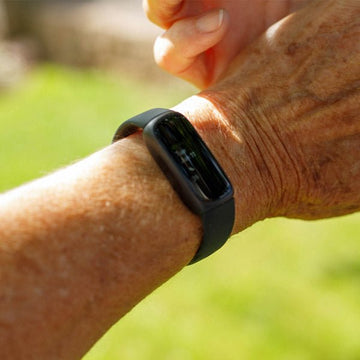 The fitbit records activity and health vitals