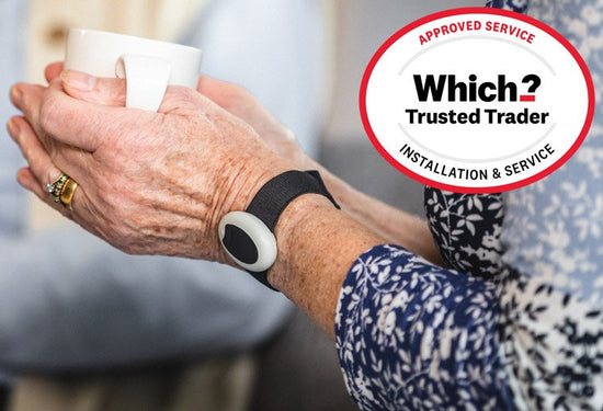 Elderly emergency alarm worn on wrist